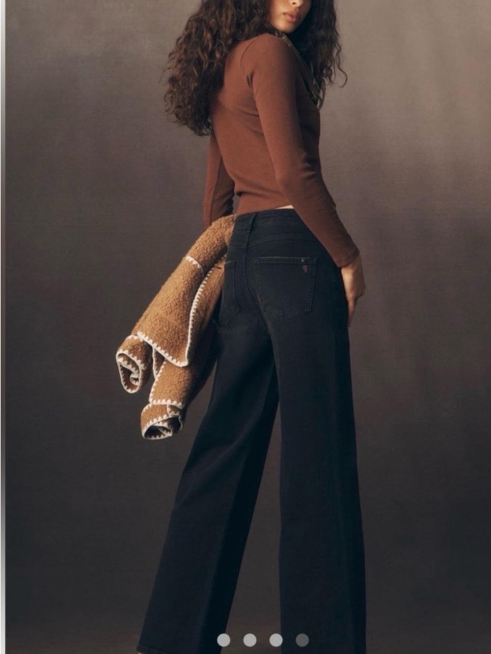 Black Robbie high rise flare pilcro Wide-Leg Black Jeans — Classic High-Rise